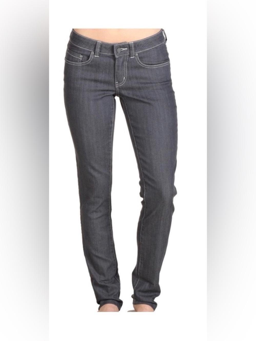 Prana Kara Skinny Gray 6/29 Black Stretch Denim Womens Jeans W4kara115